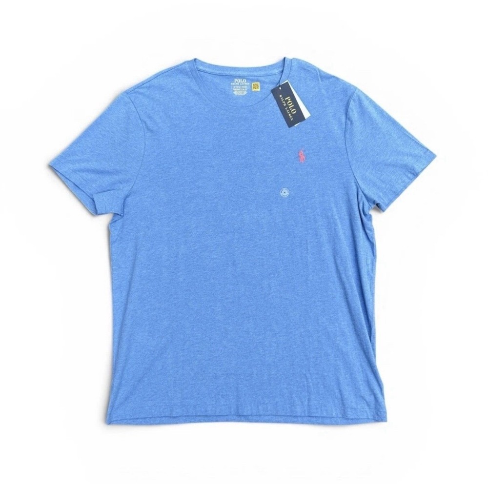 Polo Ralph Lauren Custom Slim Fit T-Shirt Short Sleeve Blue Men's Size XL